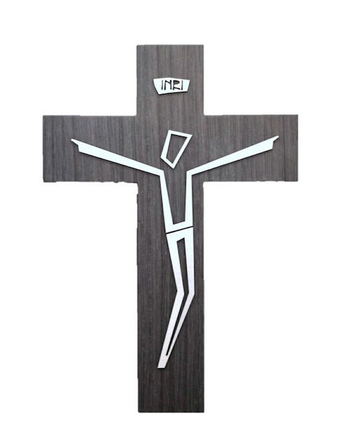 Figura de Cristo en la cruz Religioso gris