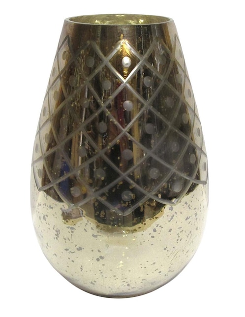 JARRÓN MID CENTURY GOLD, DORADO