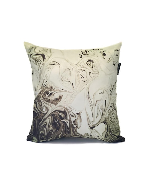 Cojín decorativo Nataly Rodriguez sublimado Soufian gris con blanco