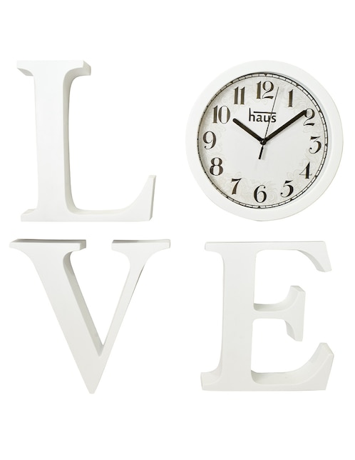 Reloj de pared Haus Love de pl stico Liverpool