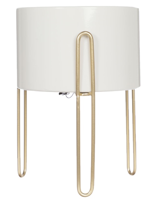 Maceta con base Kika de metal con sistema automático de riego 1