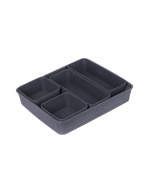Set cesto decorativo Tutti de plástico
