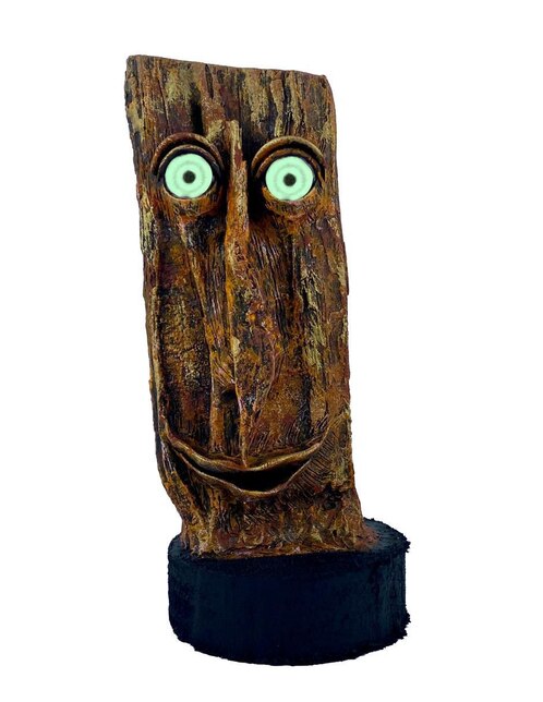 Figura decorativa de árbol Tlatoani Eyes Glow In The Dark de madera