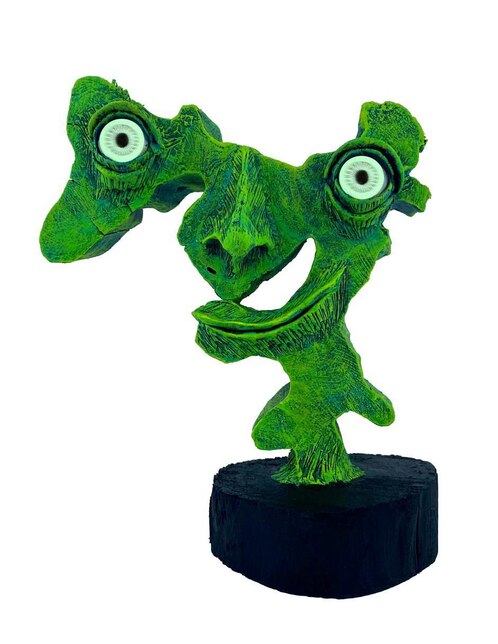 Figura decorativa de árbol Tlatoani Eyes Glow In The Dark de madera