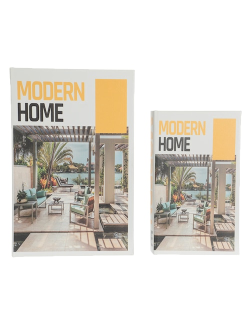 Set caja decorativa Haus Libro Modern Home rectangular con 2 piezas