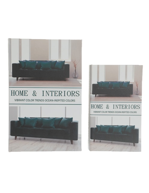 Set caja decorativa Haus Libro Interiors Dubai rectangular con 2 piezas