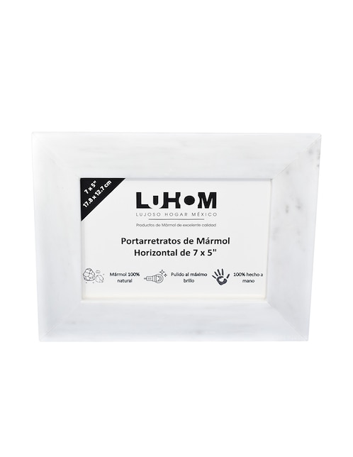 Portarretrato Luhom de mármol para 1 foto