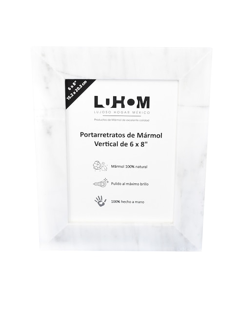 Portarretrato Luhom de mármol para 1 foto