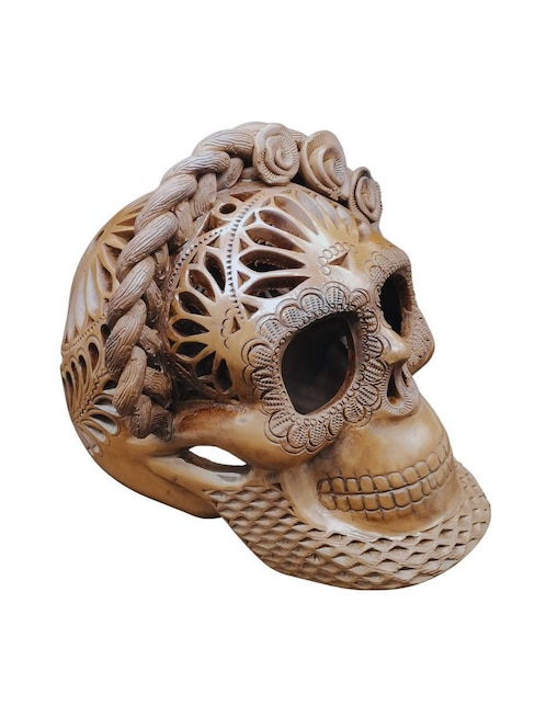 Escultura Yuu Nges Cráneo calado
