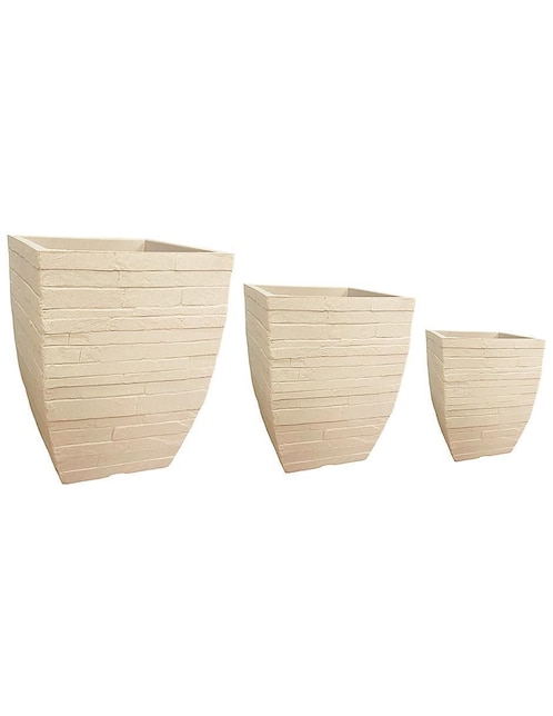 Set maceta Artego Minas Japi de plástico con sistema automático de riego