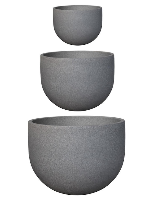 Set maceta Rustic Japi de plástico con sistema automático de riego 1