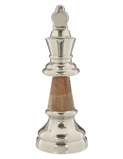 Figura decorativa de rey de ajedrez N Narrative de madera
