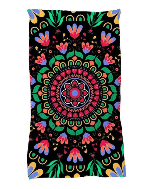 Frazada de tejido plano Juana Gallo Mandala Mexicana unisex