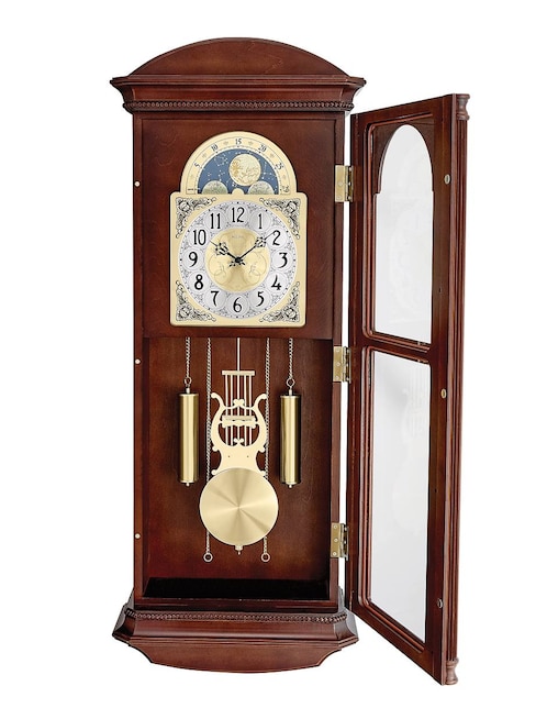 Reloj de pared Bulova de madera