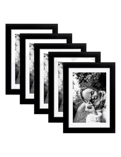 Portarretrato Bluelander de PVC para 5 fotos