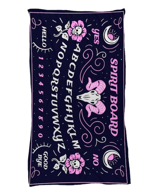 Frazada de tejido plano Juana Gallo Halloween Ouija unisex