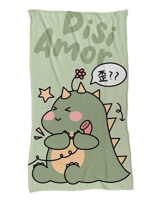 Frazada de tejido plano Juana Gallo Dinosaurio unisex
