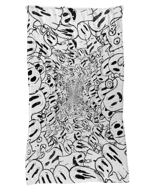 Frazada de tejido plano Juana Gallo Halloween Fantasmas Vortex unisex