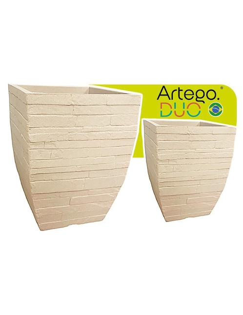 Set maceta Artego Minas Duo de plástico