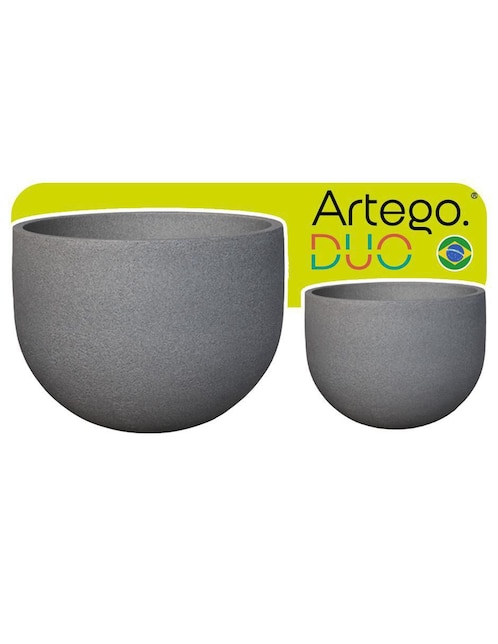 Set maceta Rustic Duo de plástico 1