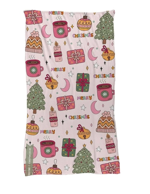 Frazada clásica de tejido punto Juana gallo Navidad girls unisex
