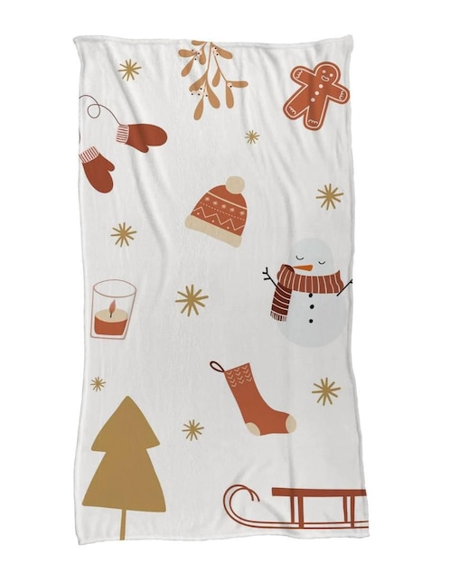 Frazada clásica de tejido punto Juana gallo Navidad unisex