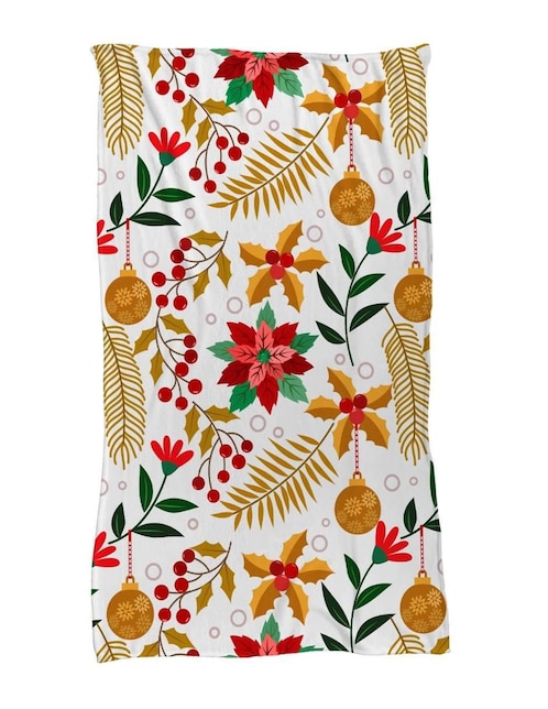 Frazada clásica de tejido punto Juana gallo Patrón navideño unisex