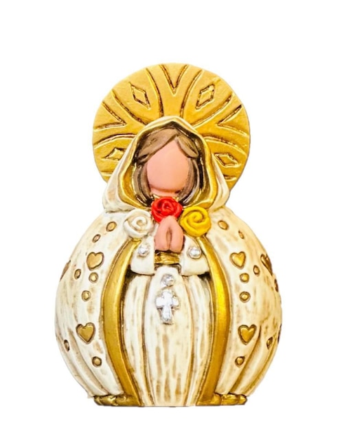 Escultura religiosa Dari & Alice Virgen rosa Mística