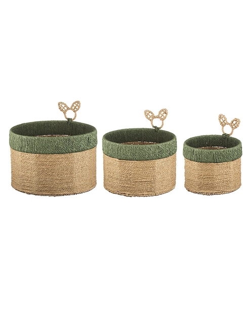 Set cesto multiusos Haus Grass de papel