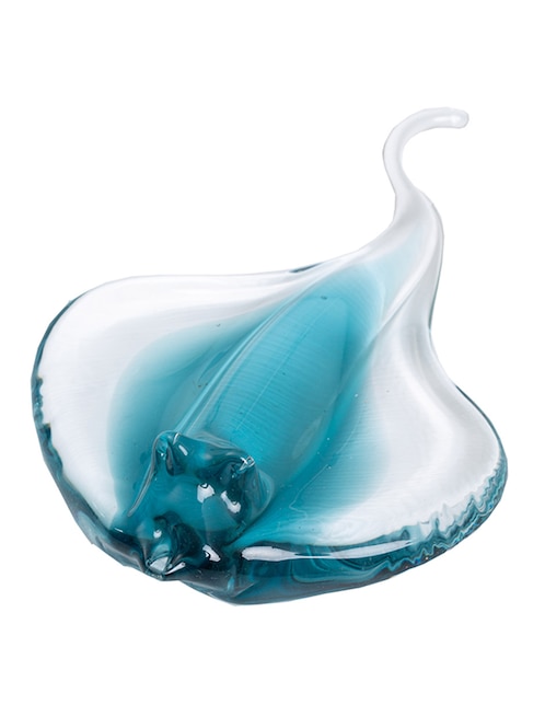 Figura decorativa de mantarraya Fish de vidrio 1