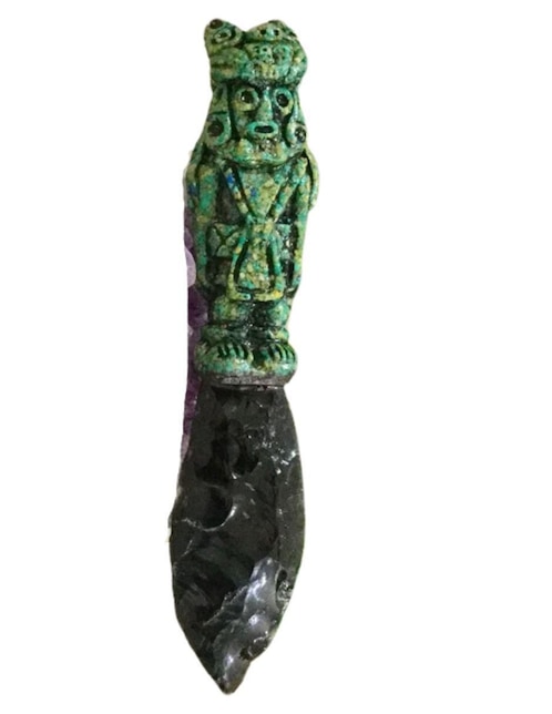 Figura de daga Tlacaelel Mx de vidrio