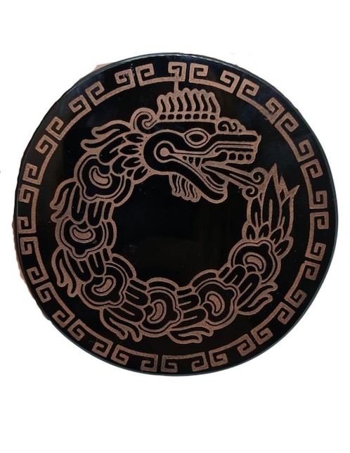 Figura circular Tlacaelel Mx de vidrio