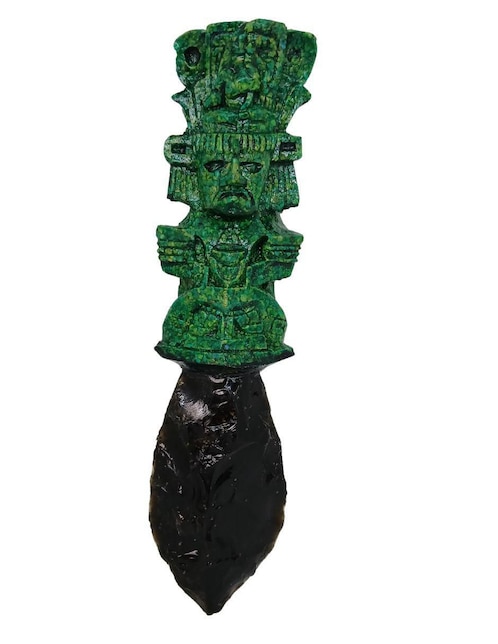 Figura decorativa de daga Tlacaelel Mx de vidrio
