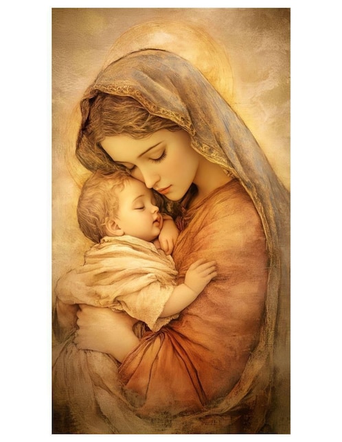 Cuadro Divina Maternidad técnica impresión Generica Religioso