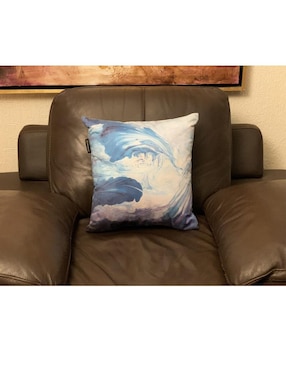 Cojín decorativo Nataly Rodriguez sublimado Agota azul con morado