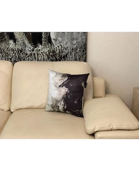 Cojín decorativo Nataly Rodriguez sublimado Gemini blanco con negro