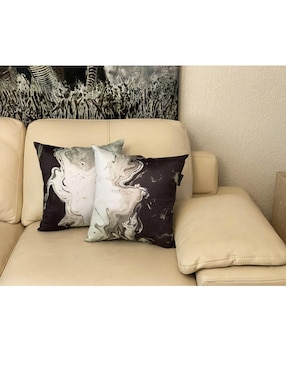 Cojín decorativo Nataly Rodriguez sublimado Gemini blanco con negro