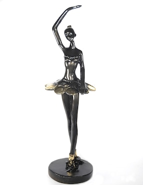 Figura Decorativa De Bailarina Imperio Artesanal De Metal