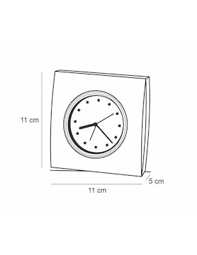 Reloj de mesa Howard Miller de acero inoxidable