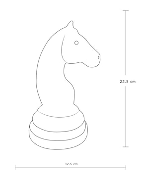 Figura de caballo de ajedrez N Narrative de cerámica