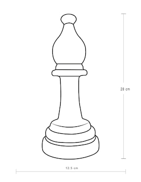 Figura de alfil N Narrative de cerámica