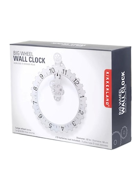 Reloj de pared Kikkerland Big Hour Wheel