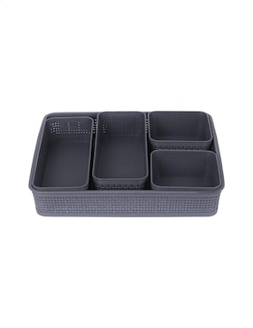 Set cesto decorativo Tutti de plástico