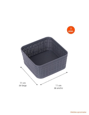 Set cesto decorativo Tutti de plástico