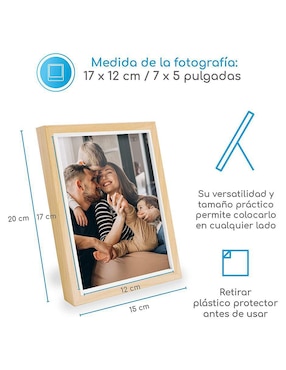 Portarretrato Ofidosel de madera para 1 foto