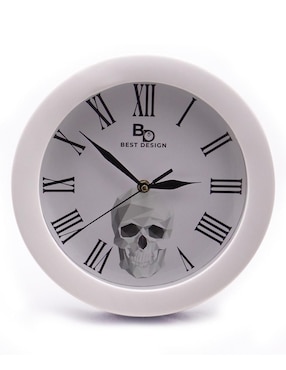 Reloj de pared Best Desing Calavera Geometric de vidrio