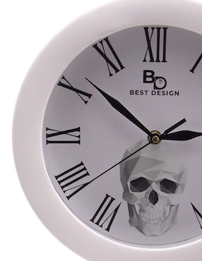 Reloj de pared Best Desing Calavera Geometric de vidrio