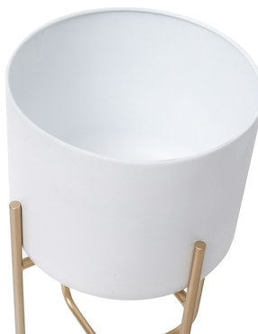 Maceta con base Haus Mónica de metal con sistema automático de riego
