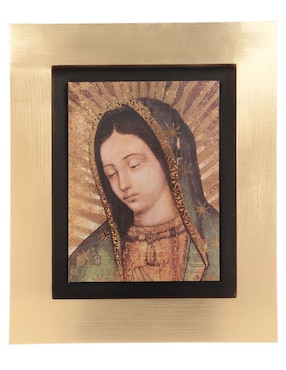 Retablo Cecilia Parás Virgen Rostro De MDF