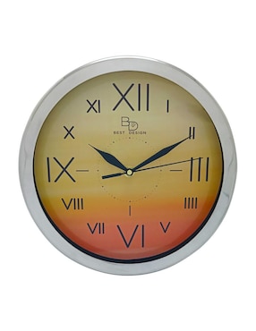 Reloj De Pared Best Desing Solid Sunset De Plástico Y Metal